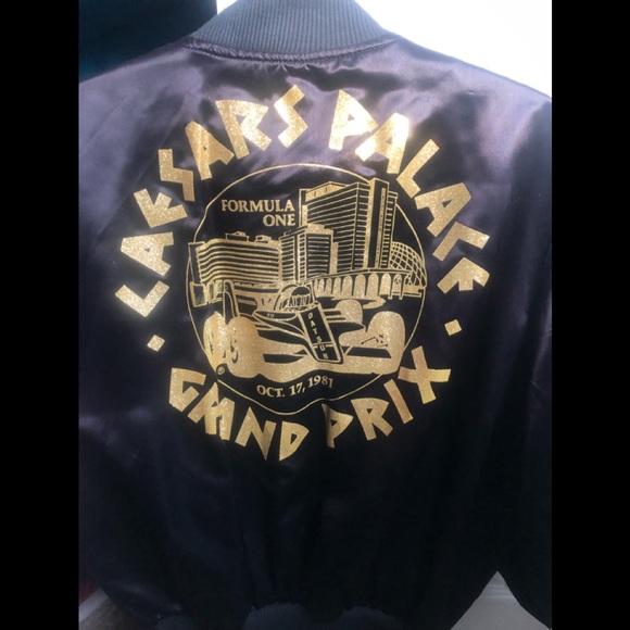 Vintage 1981 Formula 1 F1 Caesars Palace Grand Prix Mens Jacket - Picture 3 of 5
